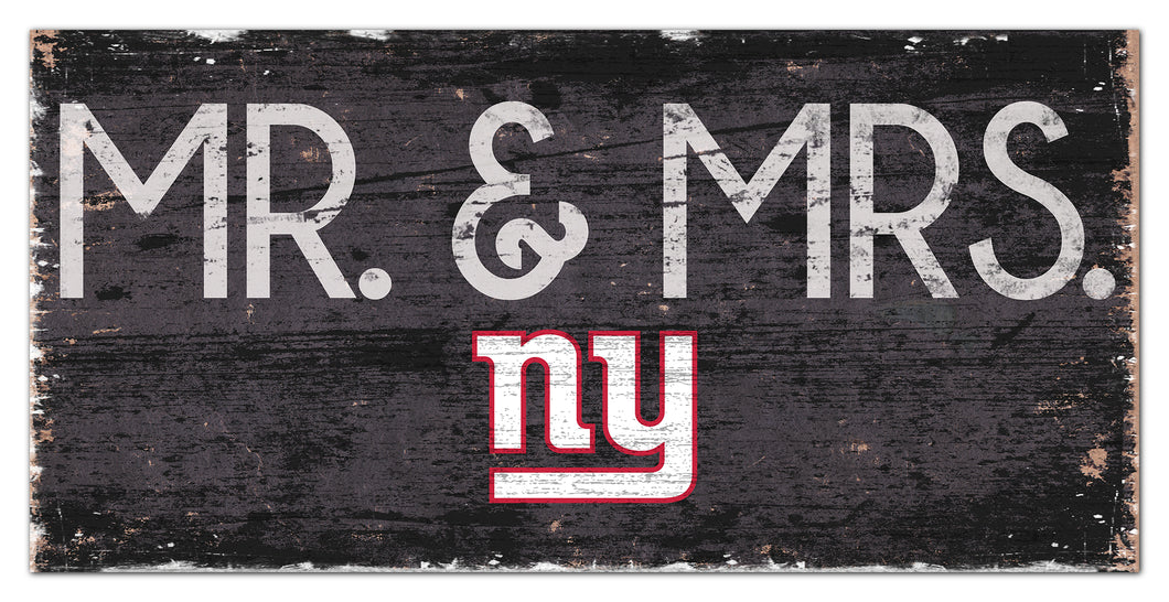 New York Giants Mr. & Mrs. Wood Sign - 6