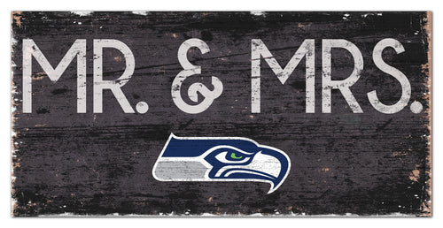Seattle Seahawks Mr. & Mrs. Wood Sign - 6