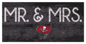 Tampa Bay Buccaneers Mr. & Mrs. Wood Sign - 6"x12"