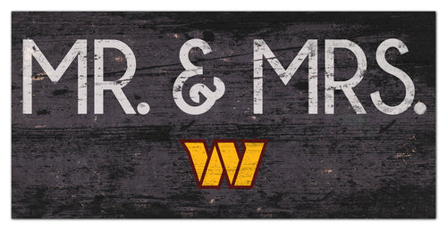 Washington Commanders Team Mr. & Mrs. Wood Sign - 6