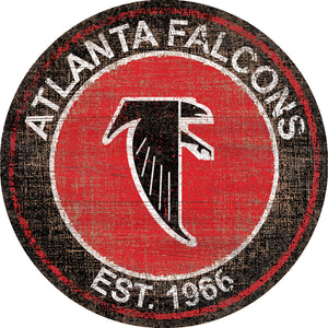 Atlanta Falcons Heritage Logo Round Sign - 24"