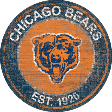Chicago Bears Heritage Logo Round Sign - 24
