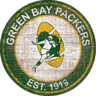 Green Bay Packers Heritage Logo Round Sign - 24