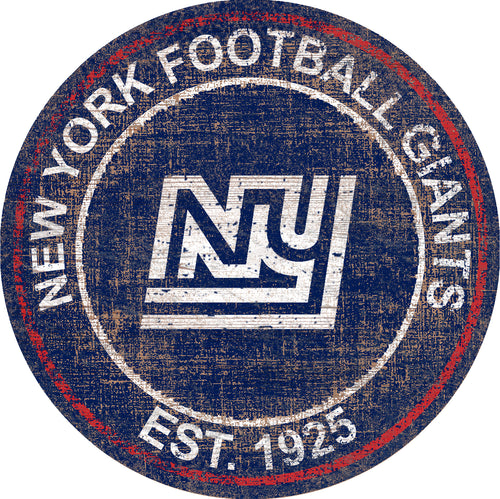 New York Giants Heritage Logo Round Sign - 24