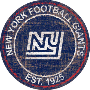 New York Giants Heritage Logo Round Sign - 24"