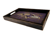 Baltimore Ravens Distressed Team Color Wood Tray