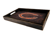 Chicago Bears Distressed Team Color Wood Tray