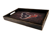 Houston Texans Distressed Team Color Wood Tray