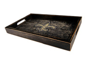 New Orleans Saints Distressed Team Color Wood Tray