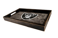 Las Vegas Raiders Distressed Team Color Wood Tray