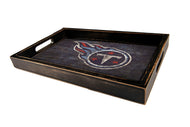 Tennessee Titans Distressed Team Color Wood Tray