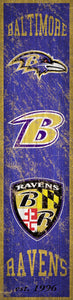 Baltimore Ravens Heritage Banner Vertical Sign - 6"x24"