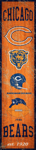 Chicago Bears Heritage Banner Vertical Sign - 6"x24"