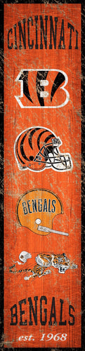 Cincinniti Bengals Heritage Banner Vertical Sign - 6