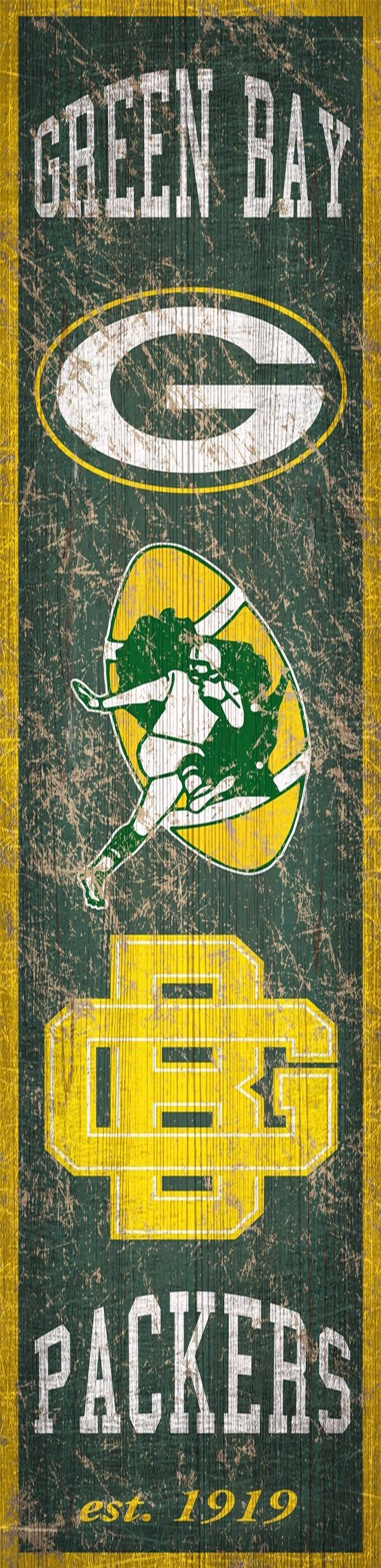 Green Bay Packers Heritage Banner Vertical Sign - 6