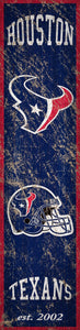 Houston Texans Heritage Banner Vertical Sign - 6"x24"