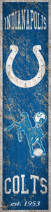 Indinapolis Colts Heritage Banner Vertical Sign - 6"x24"