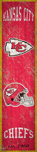 Kansas City Chiefs Heritage Banner Vertical Sign - 6"x24"