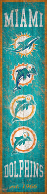Miami Dolphins  Heritage Banner Vertical Sign - 6