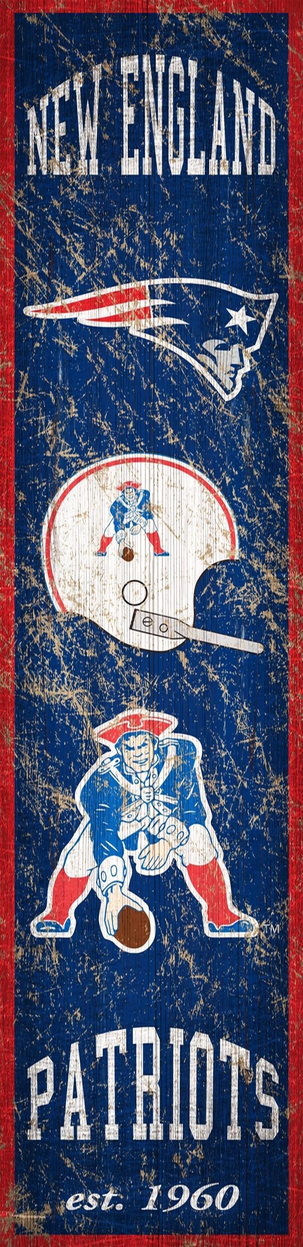 New England Patriots Heritage Banner Vertical Sign - 6