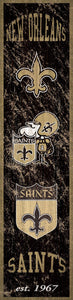 New Orleans Saints Heritage Banner Vertical Sign - 6"x24"