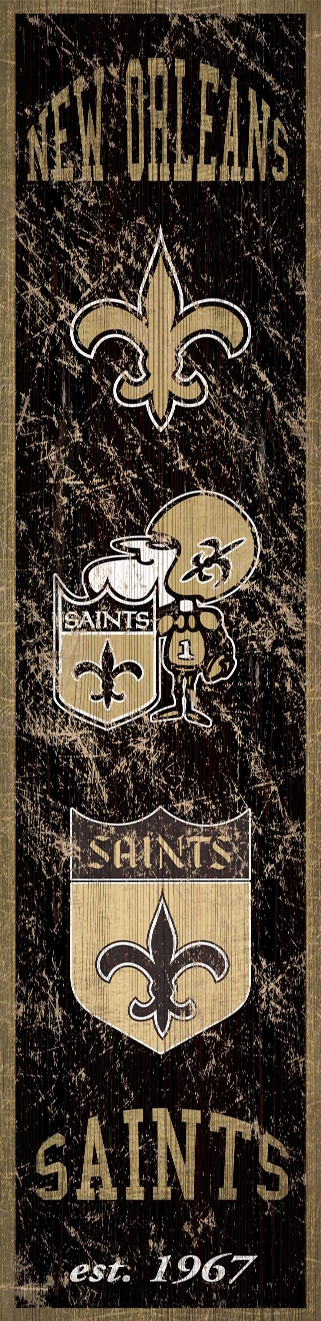 New Orleans Saints Heritage Banner Vertical Sign - 6