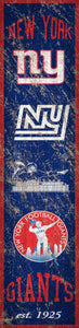 New York Giants Heritage Banner Vertical Sign - 6"x24"
