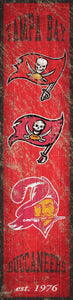 Tampa Bay Buccaneers Heritage Wood Vertical Sign - 6"x24"