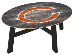Chicago Bears Logo Distressed Wood Coffee Table