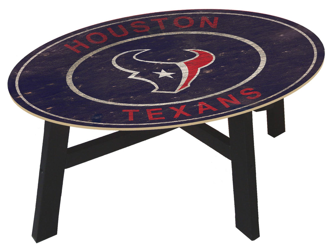 Houston Texans Heritage Logo Wood Coffee Table