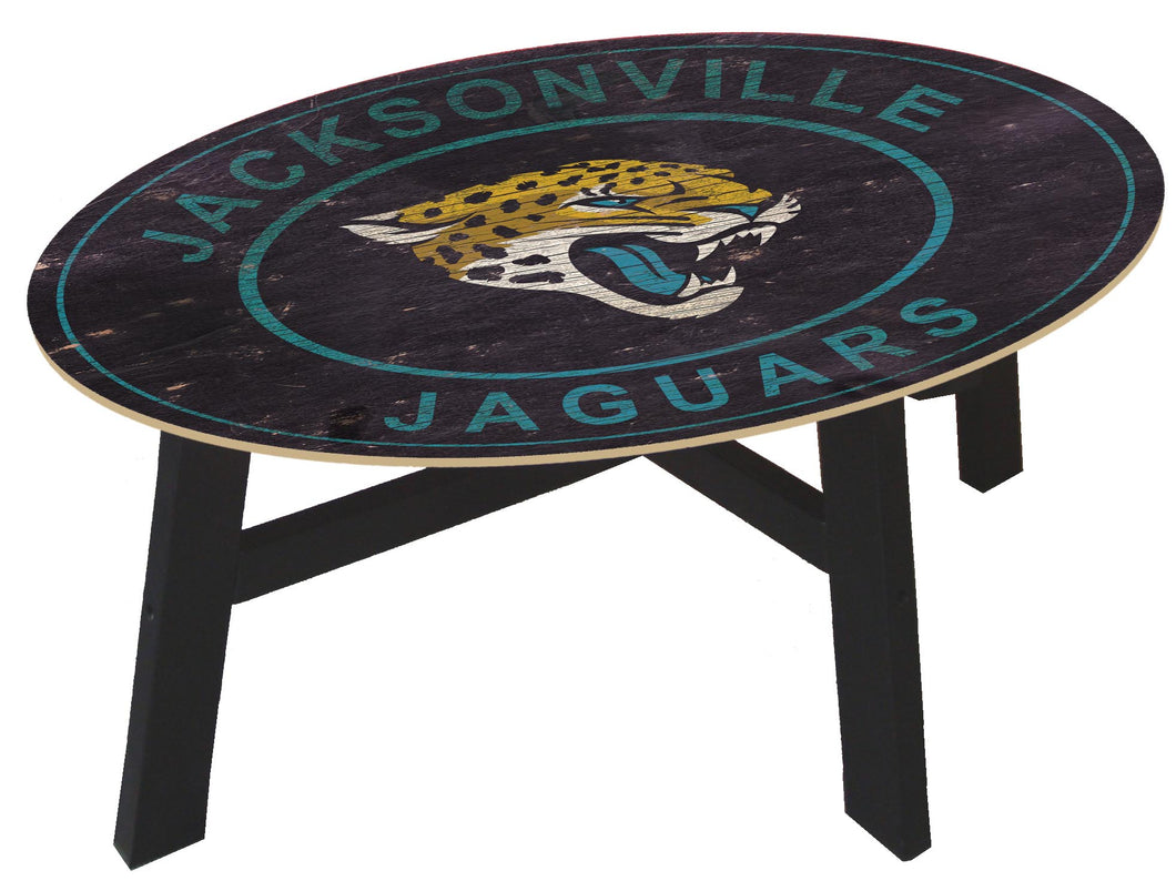 Jacksonville Jaguars Heritage Logo Wood Coffee Table