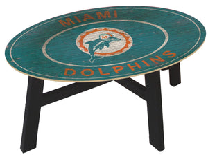 Miami Dolphins Heritage Logo Wood Coffee Table