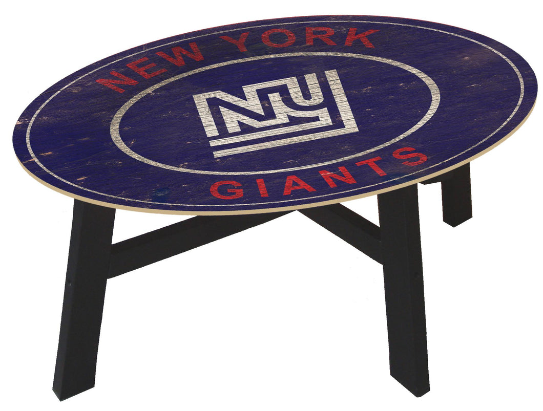 New York Giants Heritage Logo Wood Coffee Table
