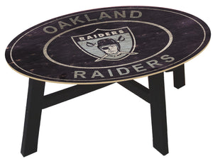 Oakland Raiders Heritage Logo Wood Coffee Table