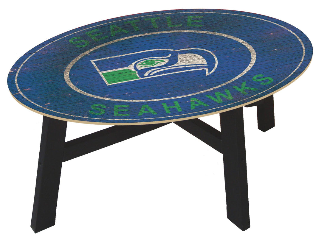 Seattle Seahawks Heritage Logo Wood Coffee Table