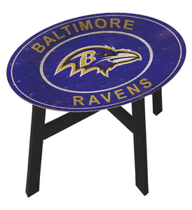 Baltimore Ravens Heritage Logo Wood Side Table