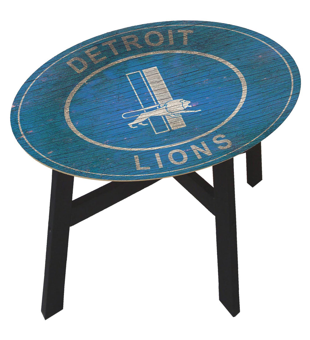Detroit Lions Heritage Logo Wood Side Table