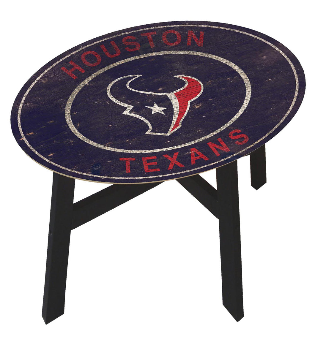 Houston Texans Heritage Logo Wood Side Table