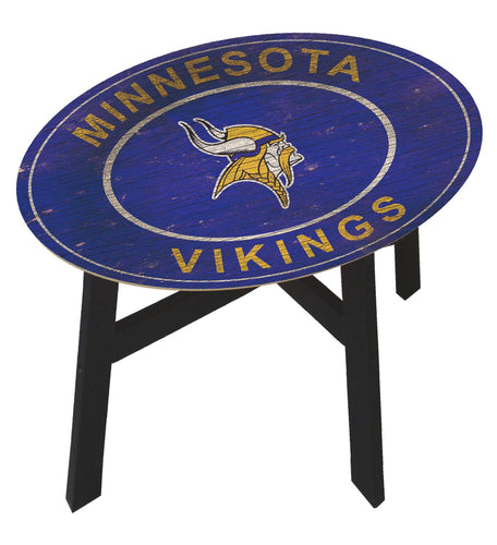 Minnesota Vikings Heritage Logo Wood Side Table