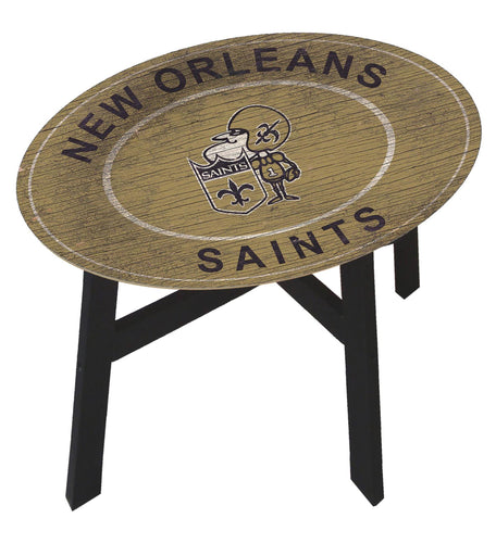 New Orleans Saints Heritage Logo Wood Side Table