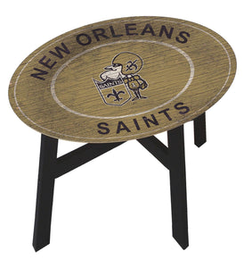 New Orleans Saints Heritage Logo Wood Side Table