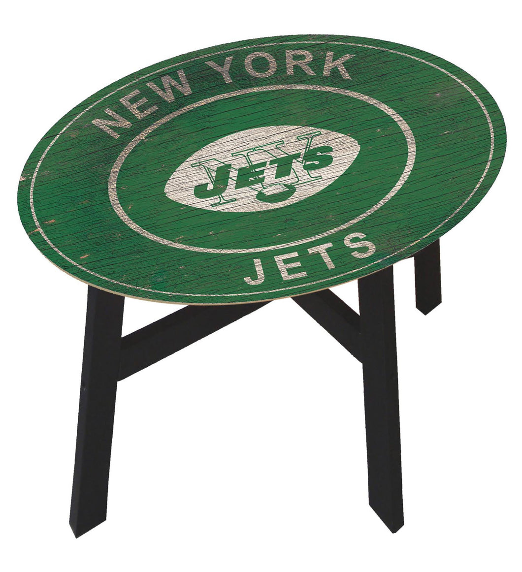 New York Jets Heritage Logo Wood Side Table