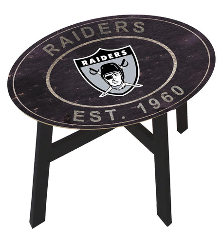 Las Vegas Raiders Heritage Logo Wood Side Table
