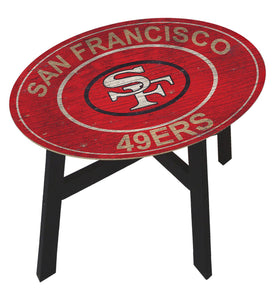 San Francisco 49ers Heritage Logo Wood Side Table