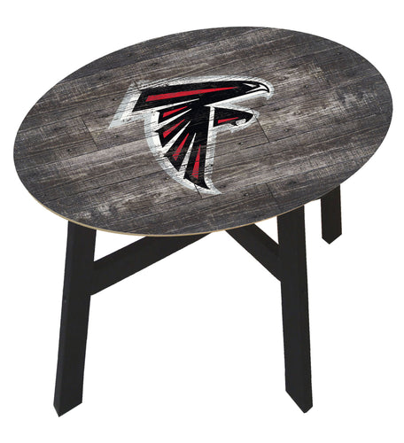 Atlanta Falcons Distressed Wood Side Table