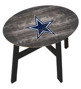 Dallas Cowboys Distressed Wood Side Table