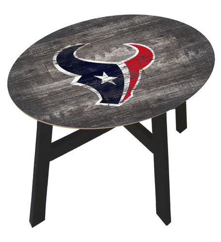 Houston Texans Distressed Wood Side Table