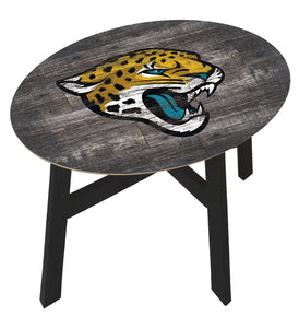 Jacksonville Jaguars Distressed Wood Side Table