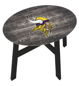 Minnesota Vikings Distressed Wood Side Table