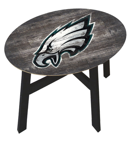 Philadelphia Eagles Distressed Wood Side Table